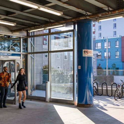 Fun ping pong game in the courtyard.