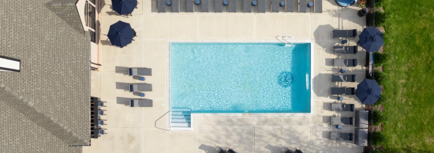 Aerial view of community pool
