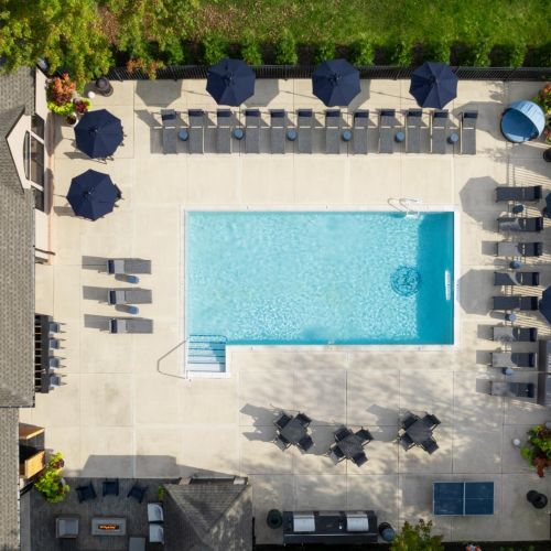 Aerial view of community pool