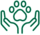 Hands & pet paw icon