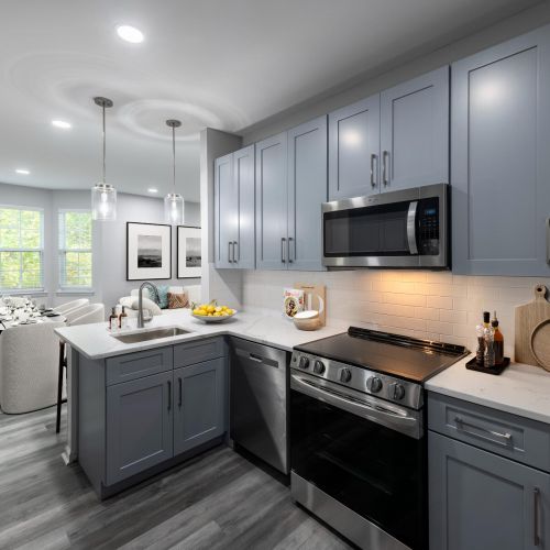 Dining room with view of kitchen and living room 