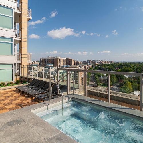 Outdoor spa and rooftop