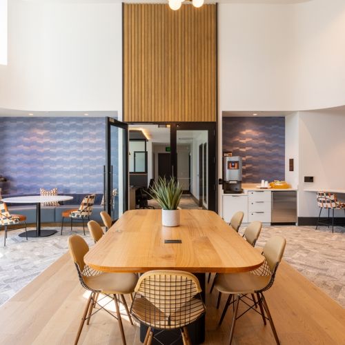 Coworking space and leasing office	