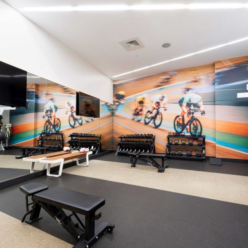 Plenty of equipment to work up a sweat	