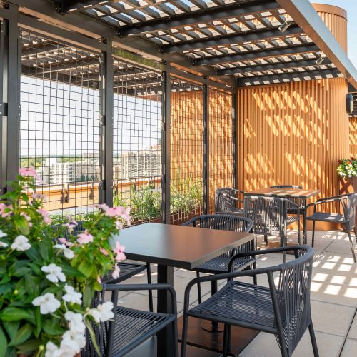 Enjoy rooftop spaces with outdoor seating 	