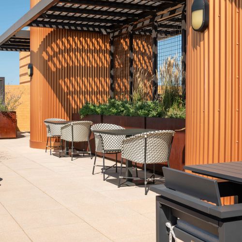 Enjoy rooftop spaces with outdoor seating 	