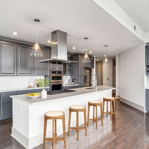 Breakfast bar perfect for morning meals.