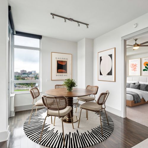 Come together at meal time in your dining area.