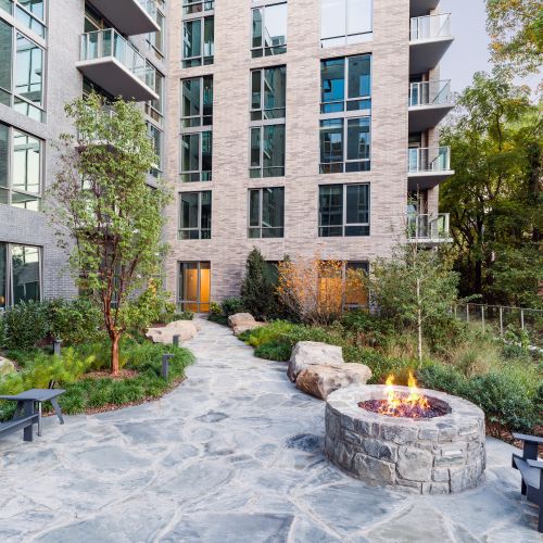 Warm up by the fire in one of the secluded, nestled away courtyards 