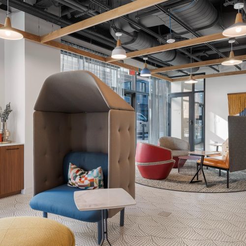 Private work pod for uninterrupted focus.	