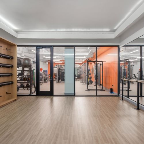 Serene yoga studio for balance and stretching	