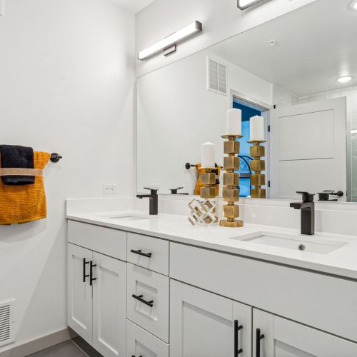 Modern bath with a spa-like feel