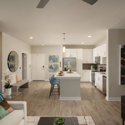 Kitchen and apartment entry	