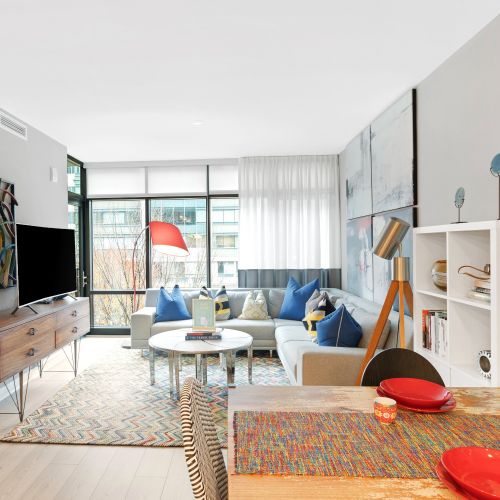 Beautiful, hardwood-style flooring in foyers, kitchens and living areas. 	