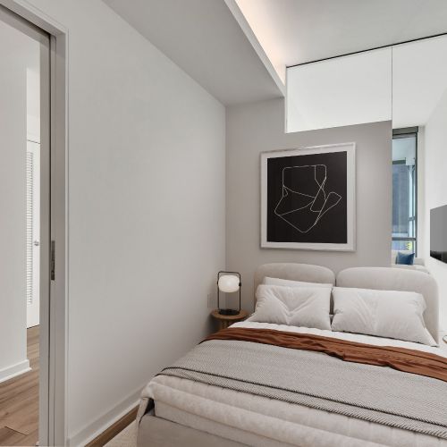 Captivating floor to ceiling windows overlook NOMA	