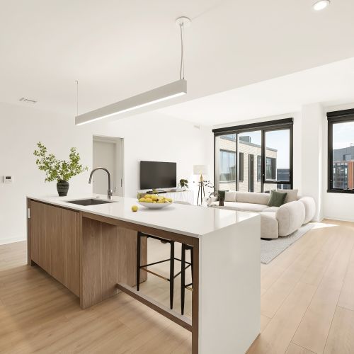 Enjoy open kitchens with plenty of counterspace including a coffee bar in our penthouse apartments	