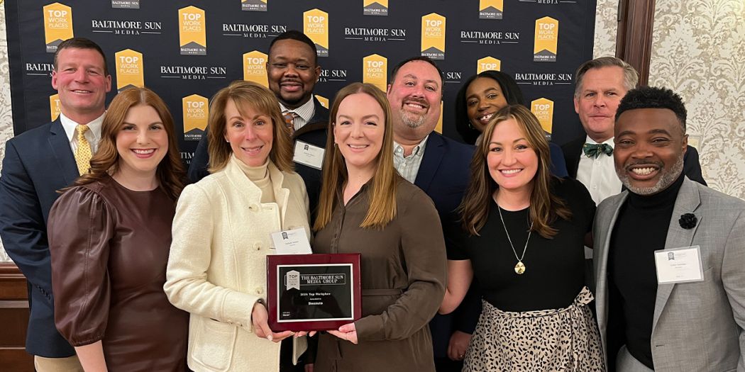 Bozzuto team with the Baltimore Sun's TopWorkplace 2024 award