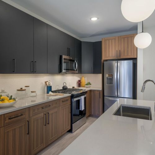 Spacious kitchen with island 