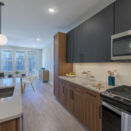 Spacious kitchen with island 