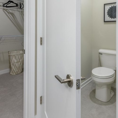 Primary closet and bathroom 