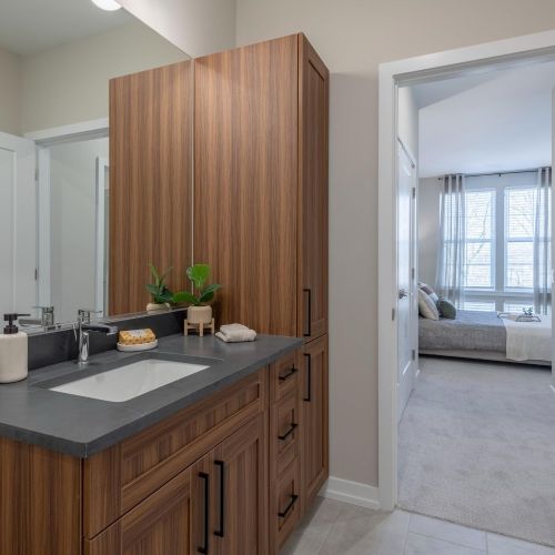 Bathroom connected to bedroom