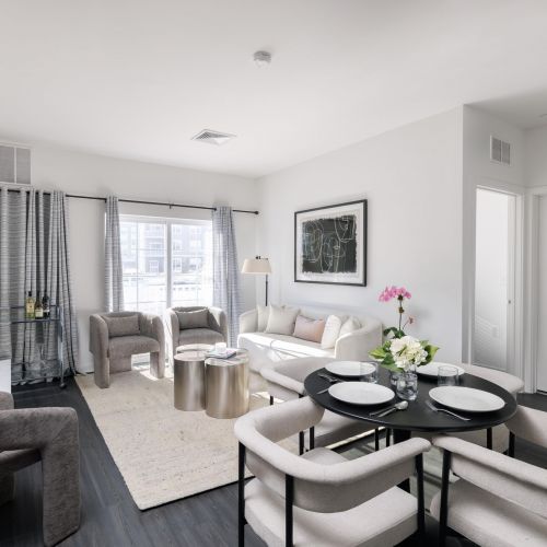 Living Room with dining table