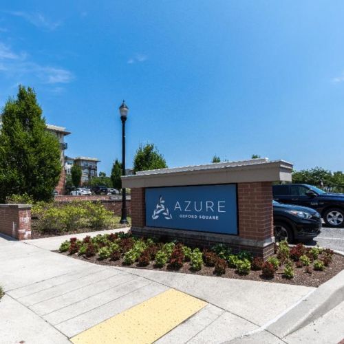 Photo of entrance monument that reads 