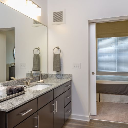 Bathroom with large vanity