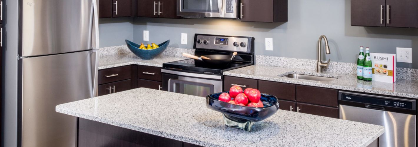 Kitchen with island