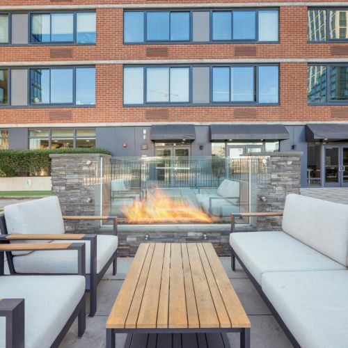 Rooftop fire pit