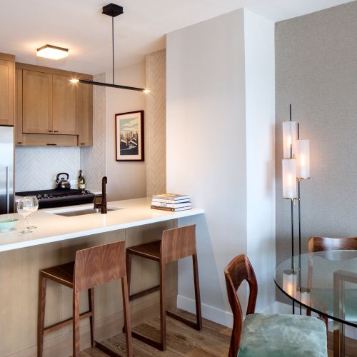 Photo of kitchen and dining area