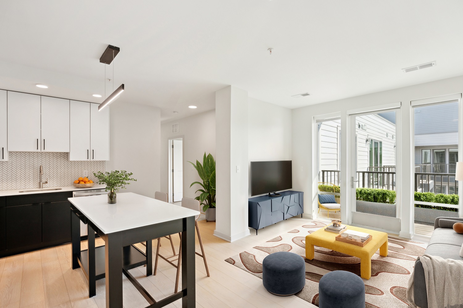 Kitchen and livingroom