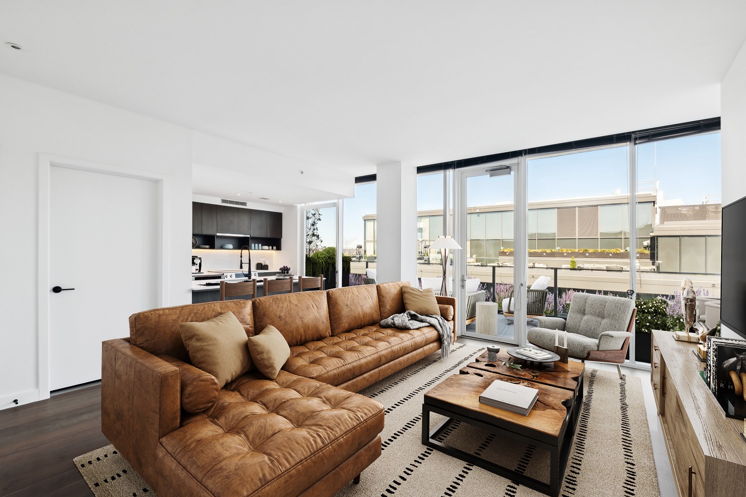 Living Room	Cozy elegance in a breathtaking living space