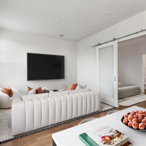 Photo of living/dining area in a 1 bedroom apartment