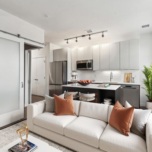 Photo of living/dining area in a 1 bedroom apartment