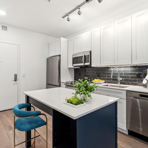 Photo of kitchen in a 1 bedroom apartment