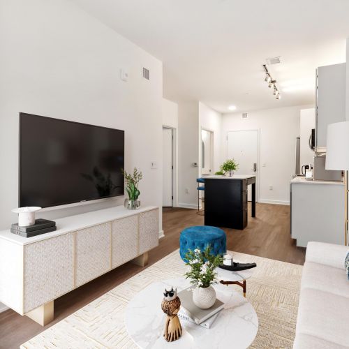 Photo of living/dining area in a 1 bedroom apartment