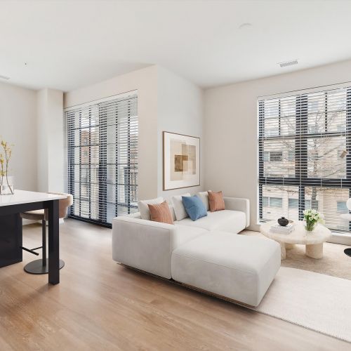 Photo of living/dining area in a 2 bedroom apartment