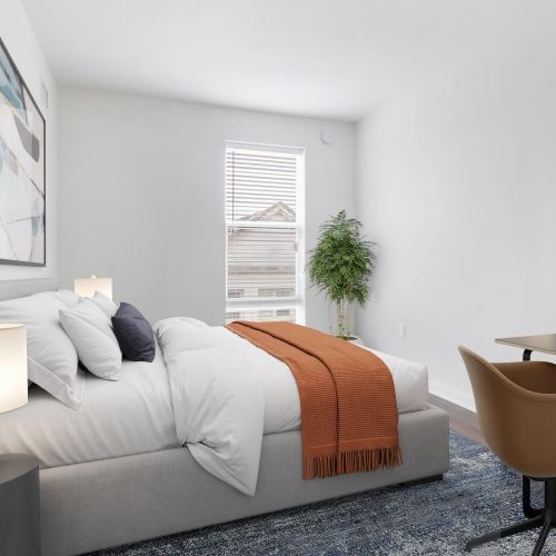 Photo of bedroom in a 2 bedroom apartment