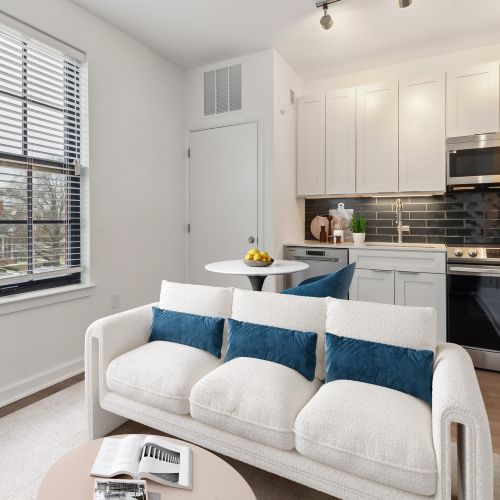 Photo of living/dining in a studio apartment