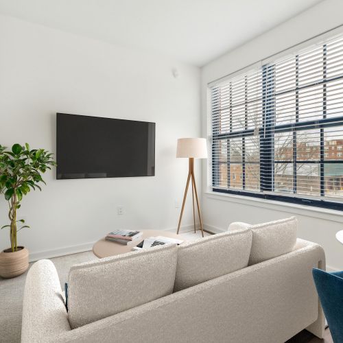 Photo of living/dining in a studio apartment