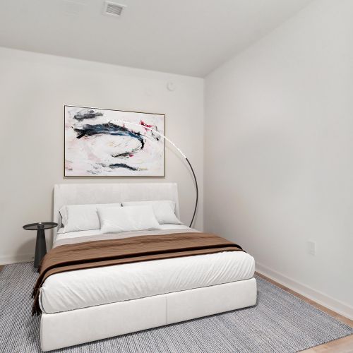 Photo of bedroom in a studio apartment