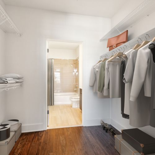 A spa-like bathroom featuring modern fixtures and a relaxing ambiance.