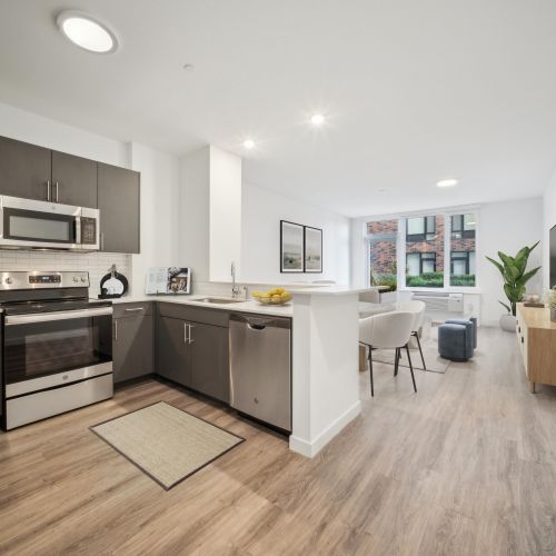 Kitchen and living room