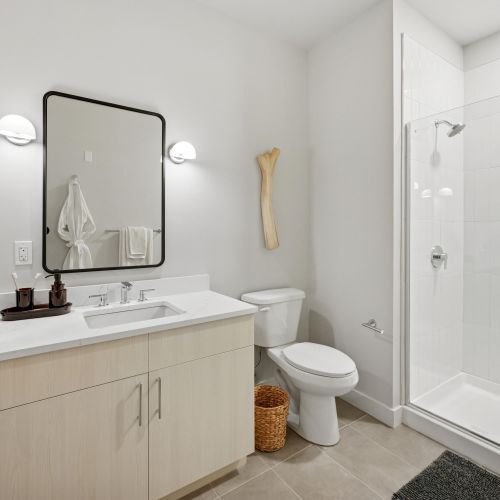 spa-inspired bathrooms at Piper Norwalk