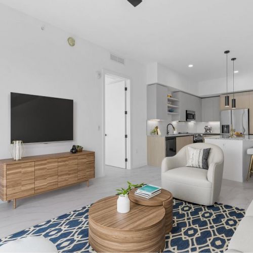 Modern Studios, One, Two, and Three Bedroom residences