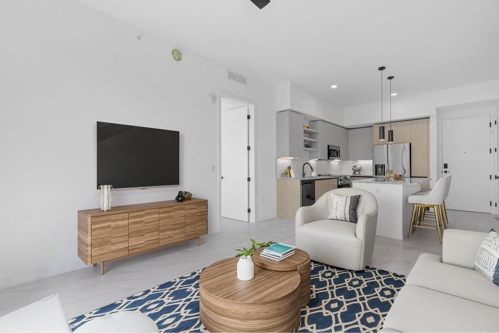 Modern Studios, One, Two, and Three Bedroom residences