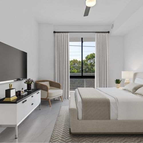 Custom walk-in closets in primary bedroom