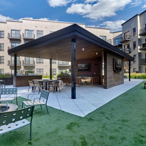 Courtyard firepit and seating 