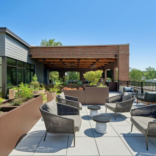 Rooftop terrace seating